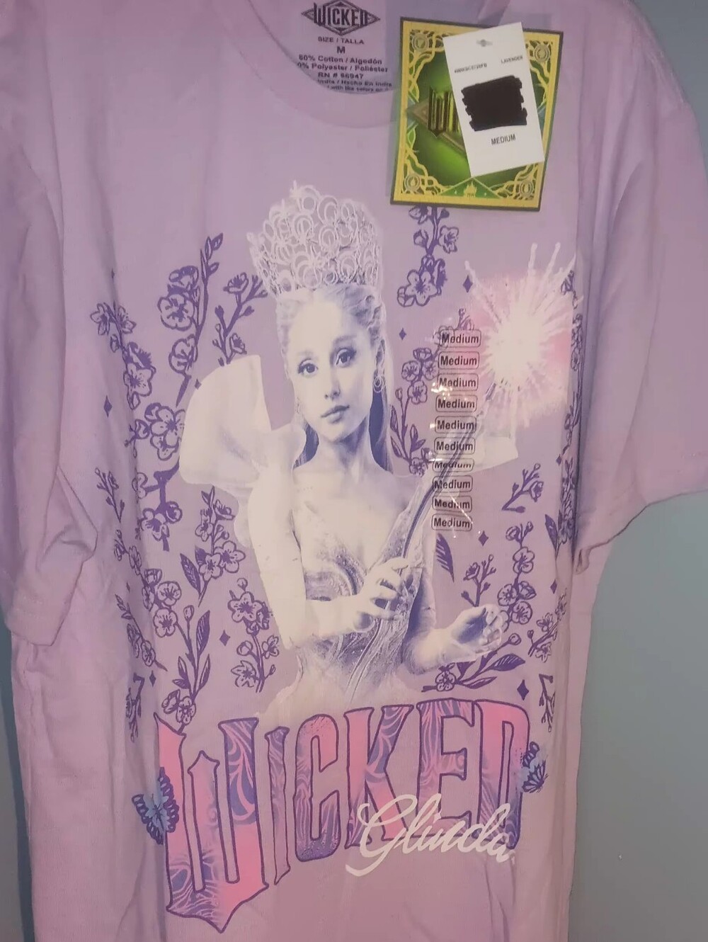 WICKED Glinda Lavender Graphic Tee-With Free Gifts For SHIPPING FEE....